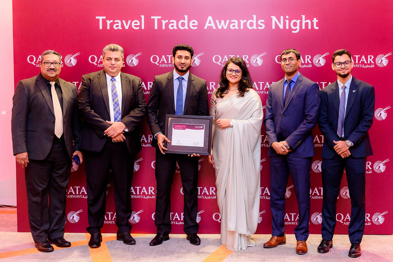 Qatar Airways Top 20 Outstanding Performing Agents Award - Aviate Travels